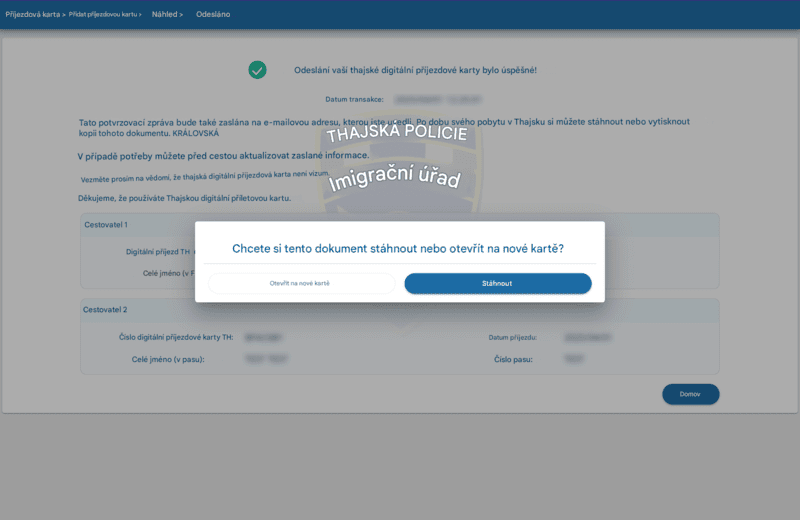 Proces žádosti TDAC - Krok 7